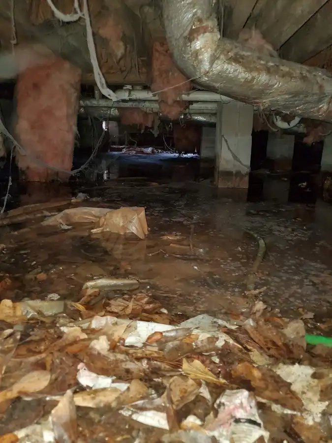Crawl space flood assessment for Commercial Water Damage Restoration in Oil City